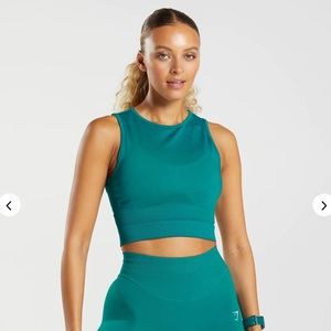 Gymshark Sweat Seamless Midi Tank - Baked Maroon & Rich Teal